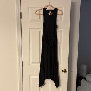 Anthropologie Black High-Low Dress